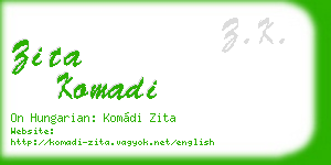 zita komadi business card