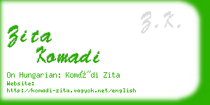 zita komadi business card